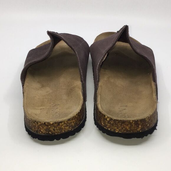 ESNY brown suede cork sole comfort sandals Sz 11 - Picture 12 of 15